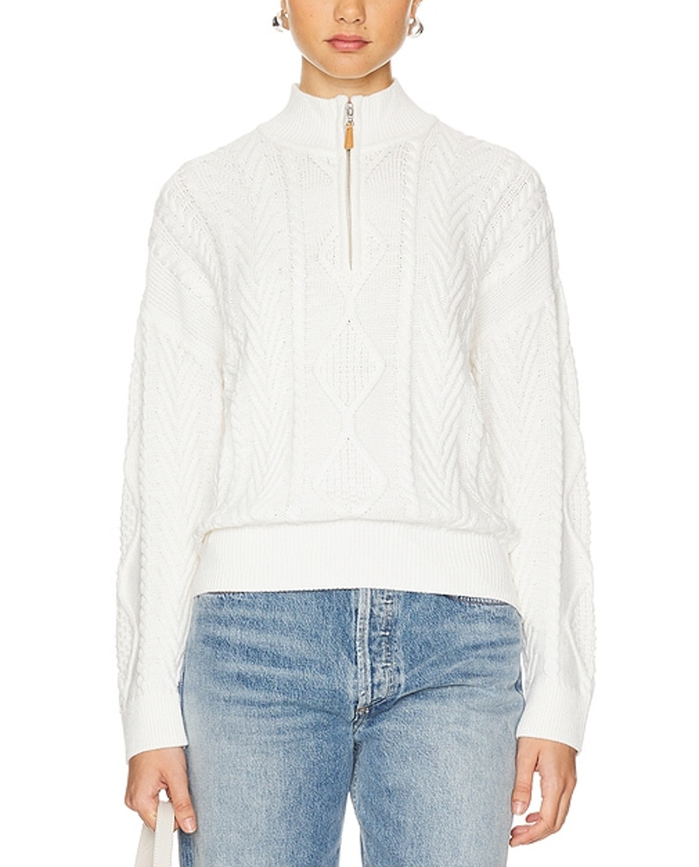 27 Miles Malibu Cable-Knit White Haruka Sweater Size S NWT